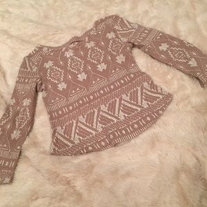 Tribal print long sleeve shirt